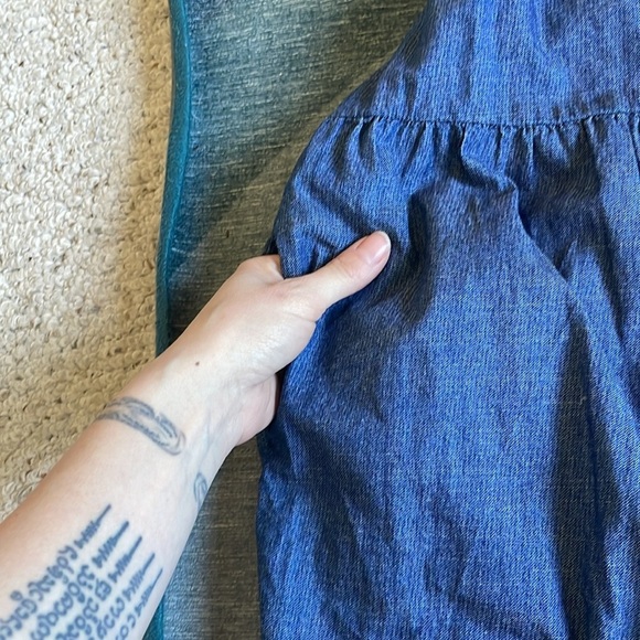 Gap Blue Sleeveless Denim Chambray Dress - Picture 11 of 12